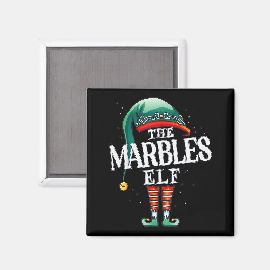 Aimant Marbles Elf Christmas Group Xmas Pajama Party (Recto/Verso)