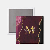 Aimant Marbre Agate Rouge et Or (Recto/Verso)