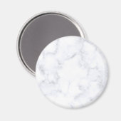Aimant Marbre Blanc Moderne Élégant (Recto/Verso)