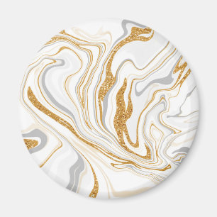 Aimant Marbre blanc, or et gris comme des persiennes Flui