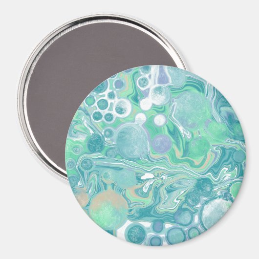 Aimant Marbre bleu turquoise (Recto/Verso)