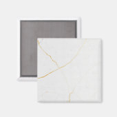 Aimant marbre doré blanc (Recto/Verso)
