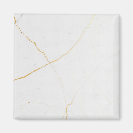 Aimant marbre doré blanc (Devant)