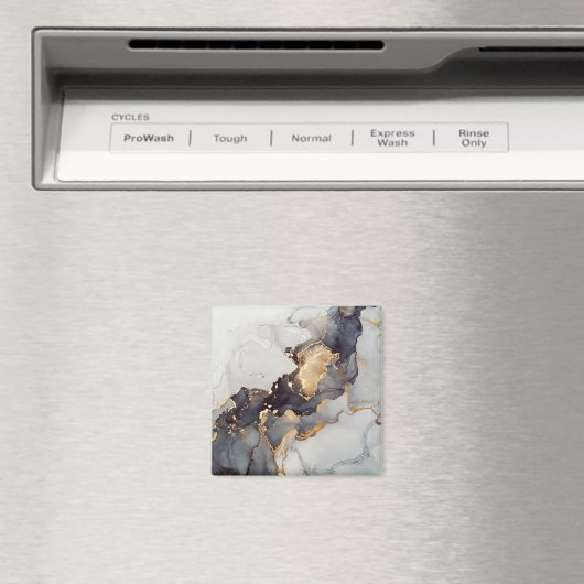 Aimant Marbre noir blanc or (In Situ (Lave-vaisselle))