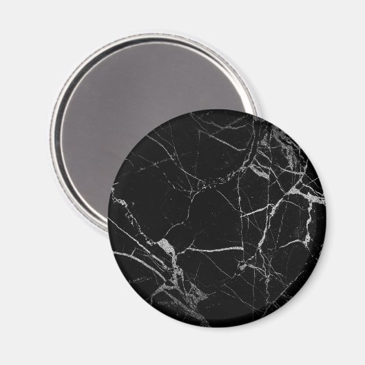 Aimant Marbre noir et argent de la veine (Recto/Verso)