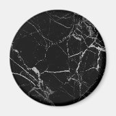 Aimant Marbre noir et argent de la veine (Devant)