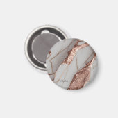 Aimant Marbre Pailleté Cuivre Tendance (Recto/Verso)