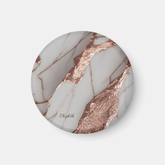 Aimant Marbre Pailleté Cuivre Tendance (Devant)