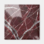 Aimant Marbre rouge brillant de luxe (Devant)