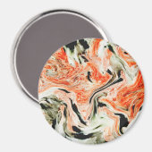 Aimant Marbre rouge et blanc (Recto/Verso)