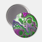 Aimant Marbre violet et vert (Recto/Verso)