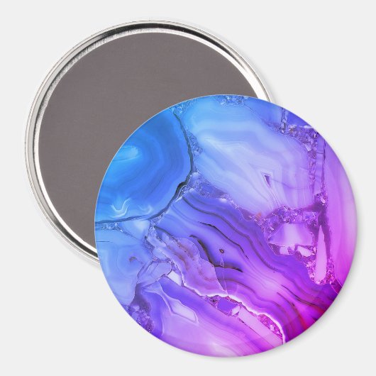 Aimant Marbre violet exotique (Recto/Verso)