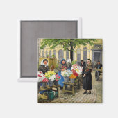 Aimant Marché aux fleurs à Hojbro Plads Paul Fischer (Recto/Verso)