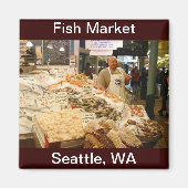 Aimant Marché aux poissons Seattle Washington (Devant)