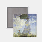 Aimant Marche, dame avec un Parasol (Recto/Verso)