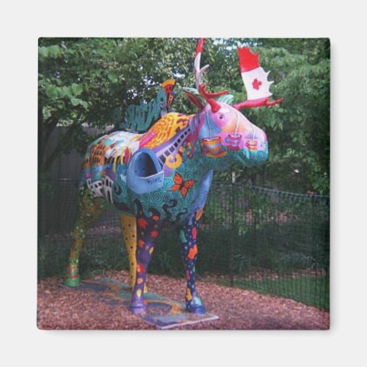 Aimant Marche de l'art de Moose Chicago (Devant)