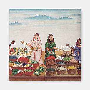 Aimant Marché de légume et d'épice chez Benares, c.184