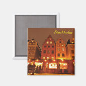 Aimant Marché de Noël à Stockholm, Suède (Recto/Verso)