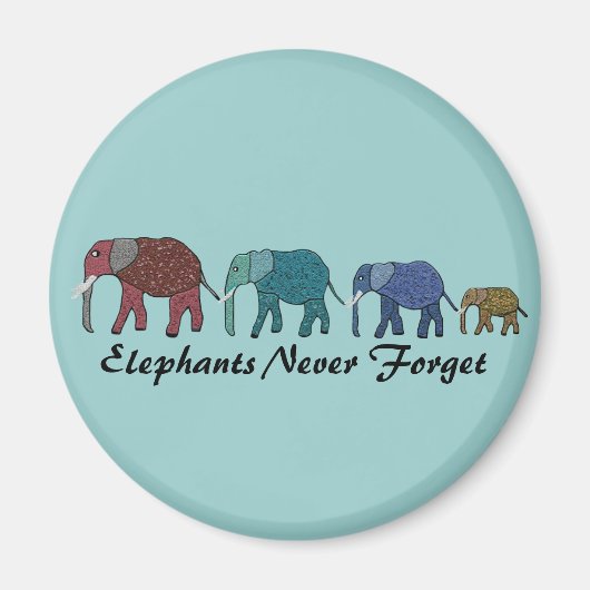 Aimant Marche des éléphants africains (Devant)