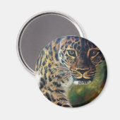 Aimant Marche du léopard au coucher du soleil (Recto/Verso)