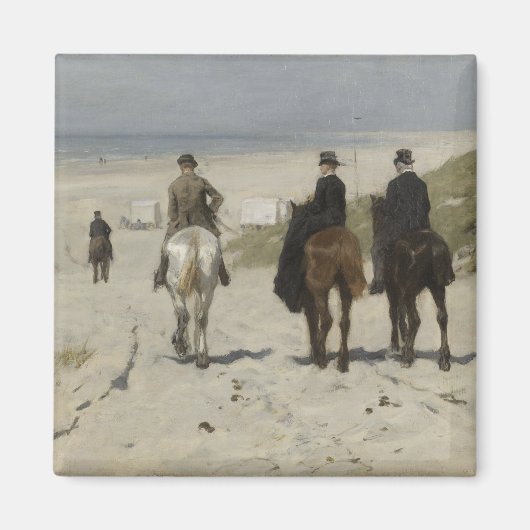 Aimant Marche du matin à cheval sur la plage (par Anton M (Devant)
