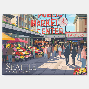 Aimant Marché Pike Place USA