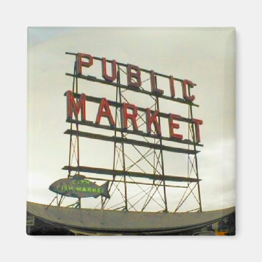 Aimant Marché public à Seattle, WA (Devant)