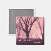 Aimant Marcher par la foi Religieuse (Recto/Verso)