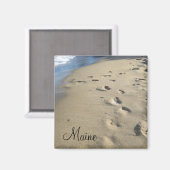 Aimant Marches sur une plage de sable (Maine) (Recto/Verso)
