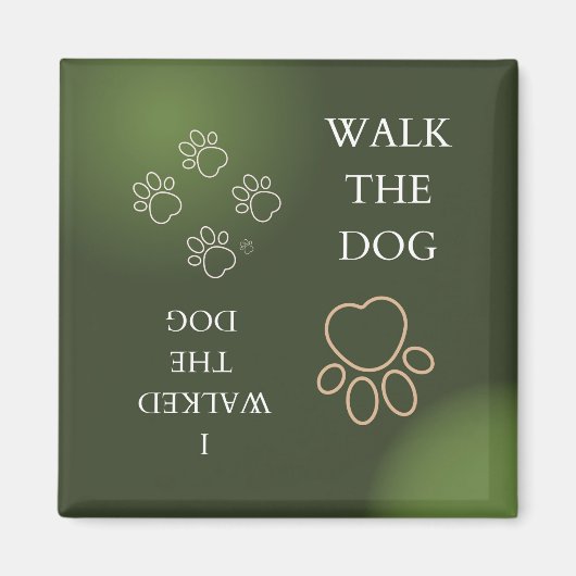 Aimant Marchez le chien que j'ai marché le chien Flip aim (Devant)