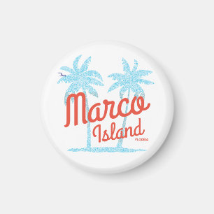 Aimant Marco Island Floride Vacances États-Unis Rétro Vin