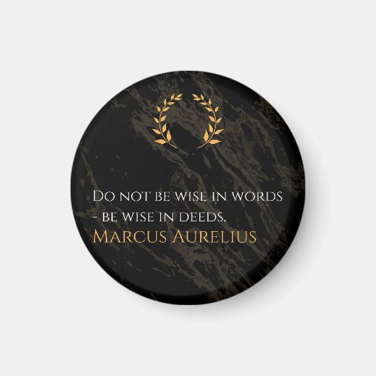 Aimant Marcus Aurelius's Wisdom: Actions Speak Louder Tha (Devant)
