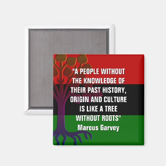 Aimant Marcus Garvey TREE SANS RACINE (Recto/Verso)