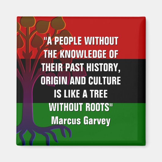 Aimant Marcus Garvey TREE SANS RACINE (Devant)