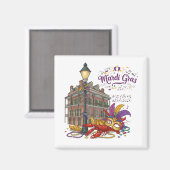 Aimant Mardi Gras (Recto/Verso)