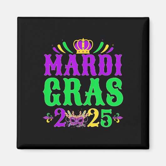 Aimant Mardi Gras 2025 Jester Costume Mardi Gras Famille (Devant)