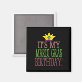 Aimant Mardi Gras Anniversaire - Fun Mardi Gras Thème (Recto/Verso)
