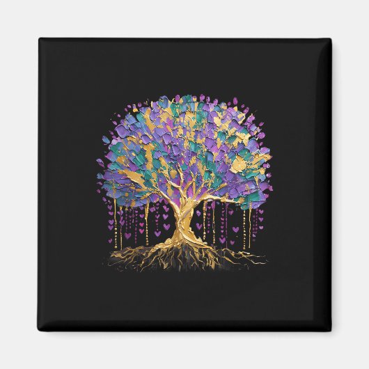 Aimant Mardi Gras Carnaval des perles de la Nouvelle-Orlé (Devant)