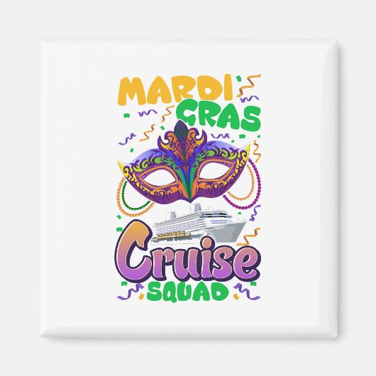 Aimant Mardi Gras Carnival Croisière Voyage de vacances (Devant)
