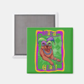 Aimant Mardi Gras Chien (Recto/Verso)