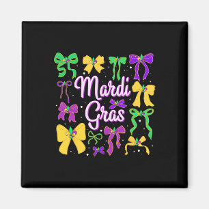 Aimant Mardi Gras Coquette Noeud Papillon Célébrez les Fe