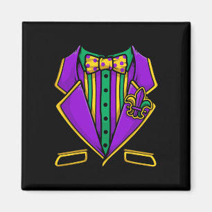 Aimant Mardi Gras Costume Tuxedo Pour Les Mas Costumés De