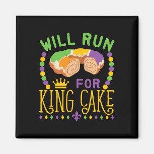 Aimant Mardi Gras Courir Sera En Course Pour King Cake Fu