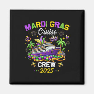 Aimant Mardi Gras Cruise 2025 Vintage Family Matching Tri