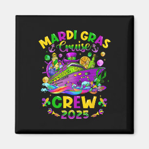 Aimant Mardi Gras Cruise Crew 2025 Famille Correspondant