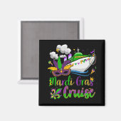 Aimant Mardi Gras Cruise Cruise Mask Cruise Party (Recto/Verso)