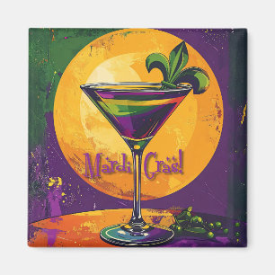 Aimant Mardi Gras de milieu de siècle Cocktail Fleur De L