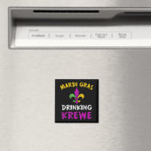 Aimant Mardi Gras Drinking Krewe Shirt Group Squad New Or (In Situ (Lave-vaisselle))