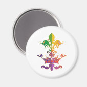 Aimant Mardi Gras Fleur de Crown (Recto/Verso)