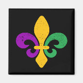 Aimant Mardi Gras Fleur De Lis (Devant)